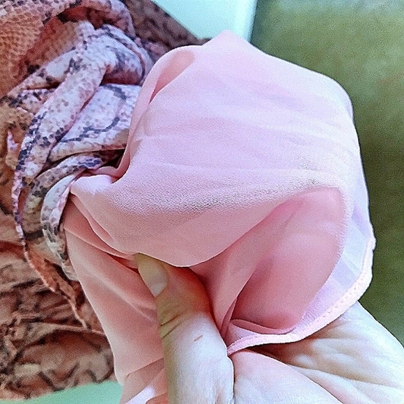 Buddy Love Ray Pink Snakeskin Elastic Waist Short Sleeve Mini Dress Size Medium - Picture 10 of 12